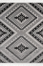 Damia Utu Rug – Grey / Dark Grey