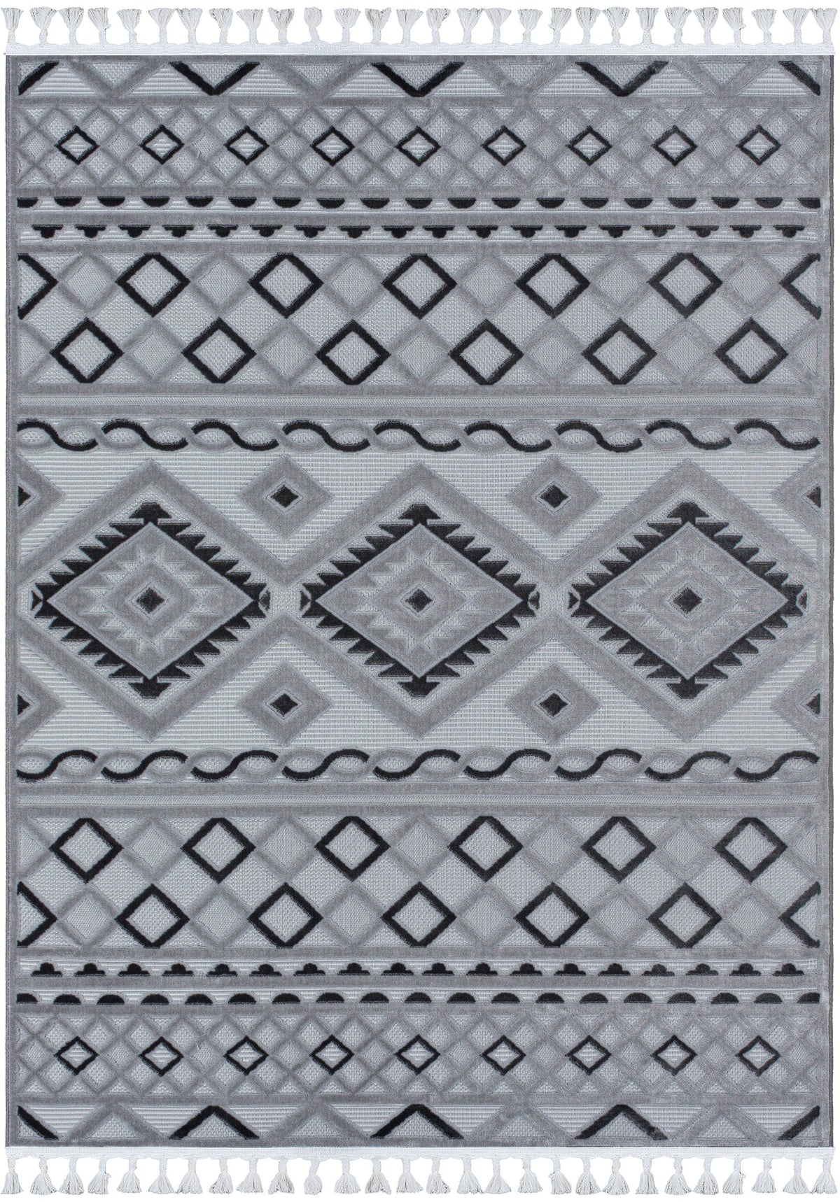 Damia Huurre Rug – Grey / Dark Grey