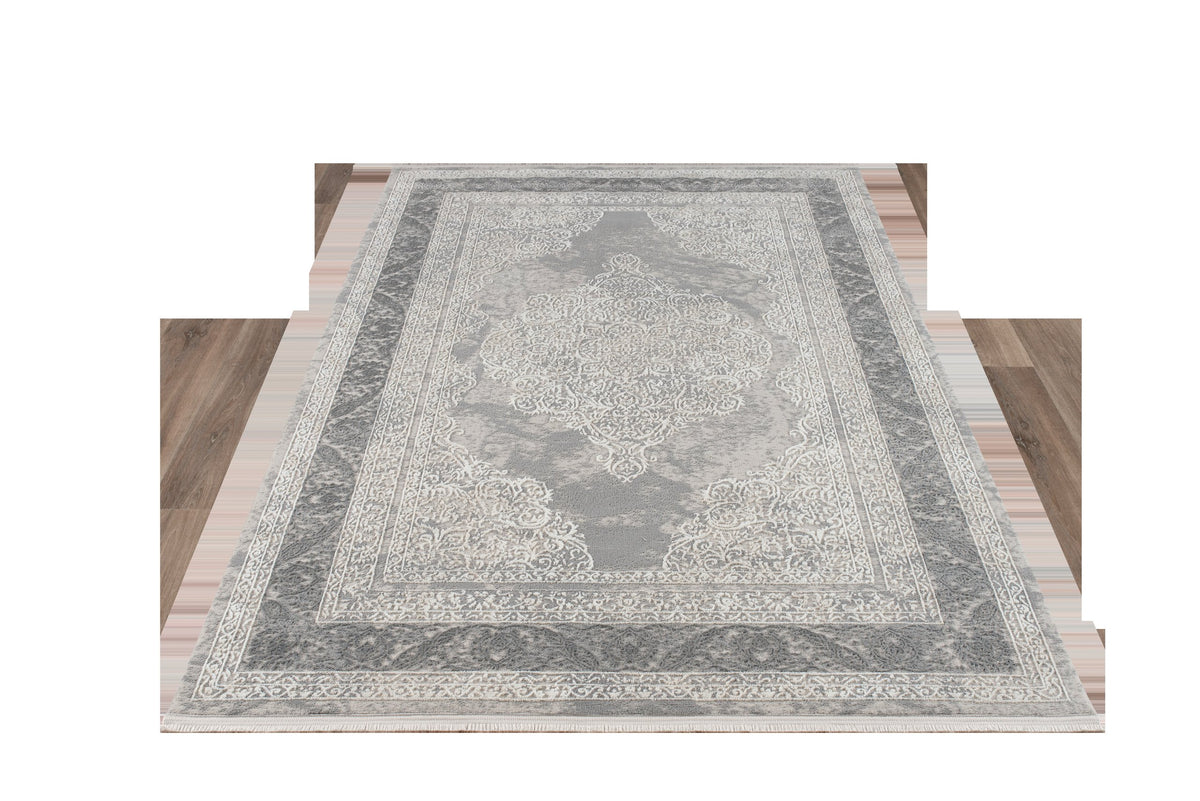 Layla Lux Valo Rug – Cream / Grey (2)