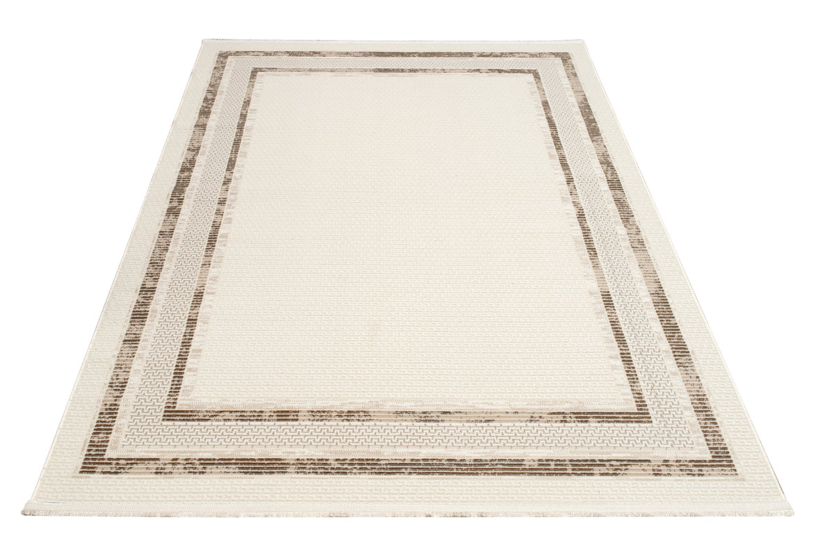 Bodrum Laine Rug – White / Mink (2)
