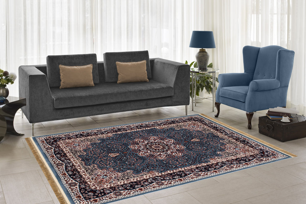 Kermanshah Taivas Rug – Blue / Navy (3)