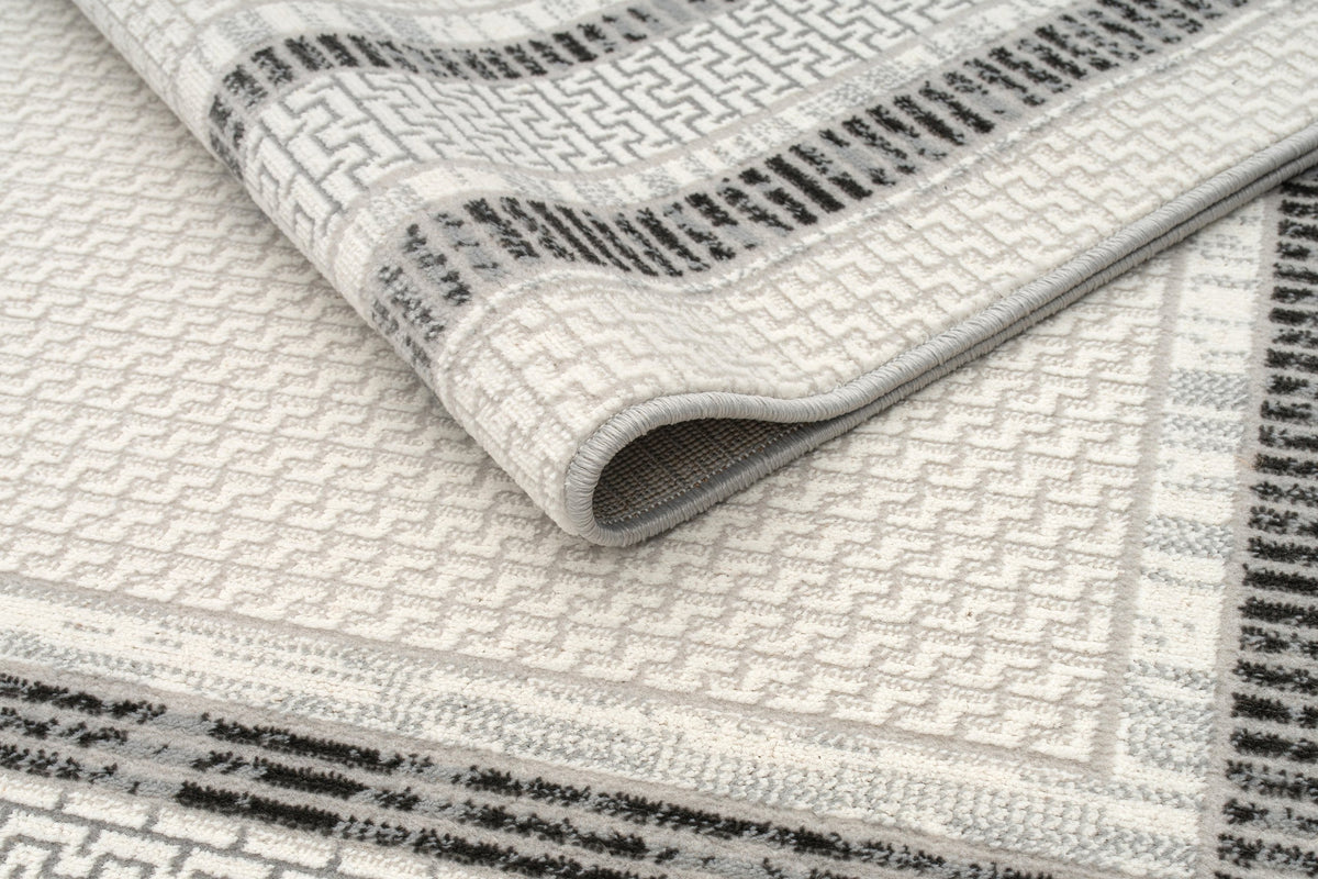 Bodrum Laine Rug – Grey / Dark Grey (3)