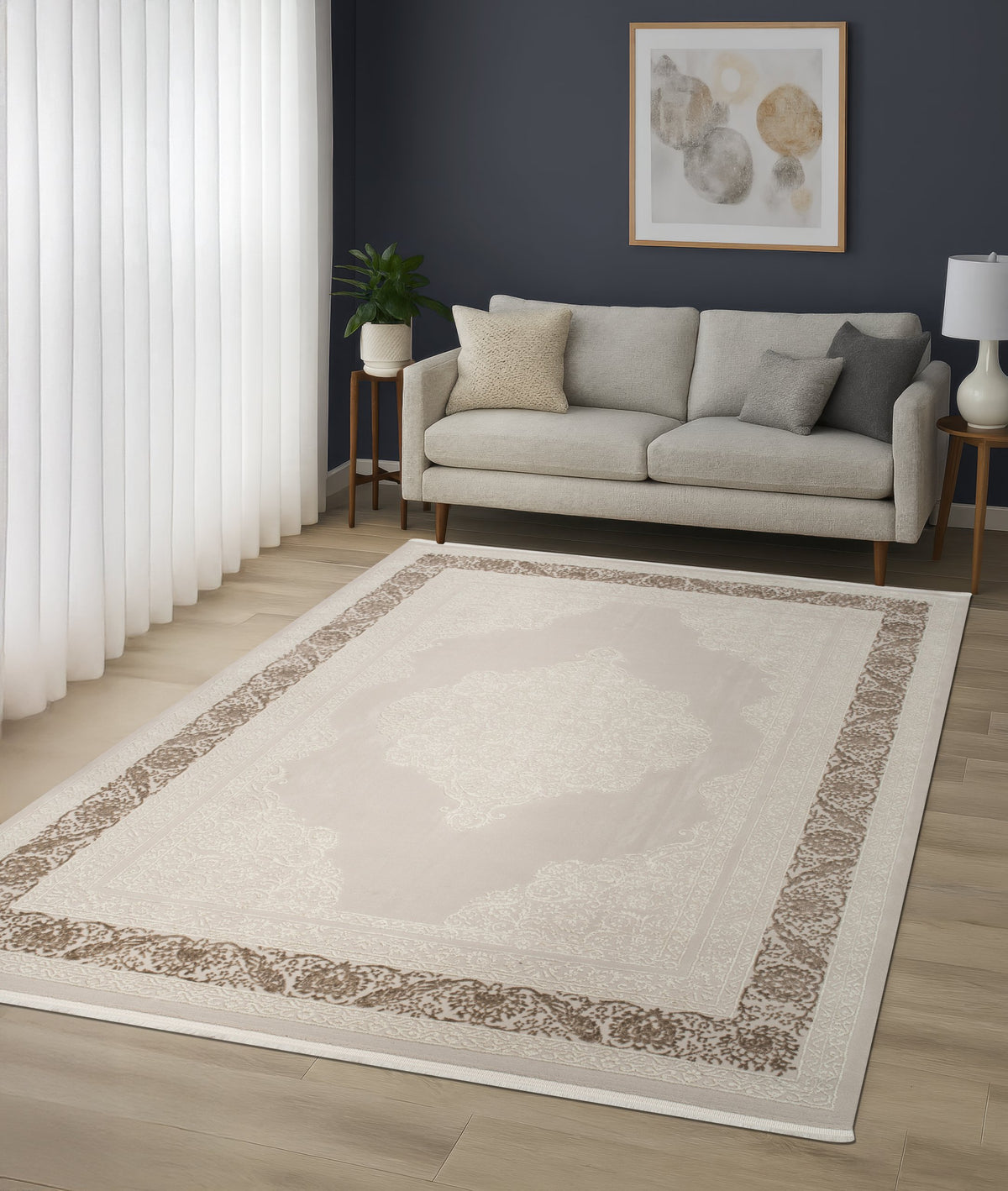 Layla Lux Valo Rug – Cream / Beige (4)