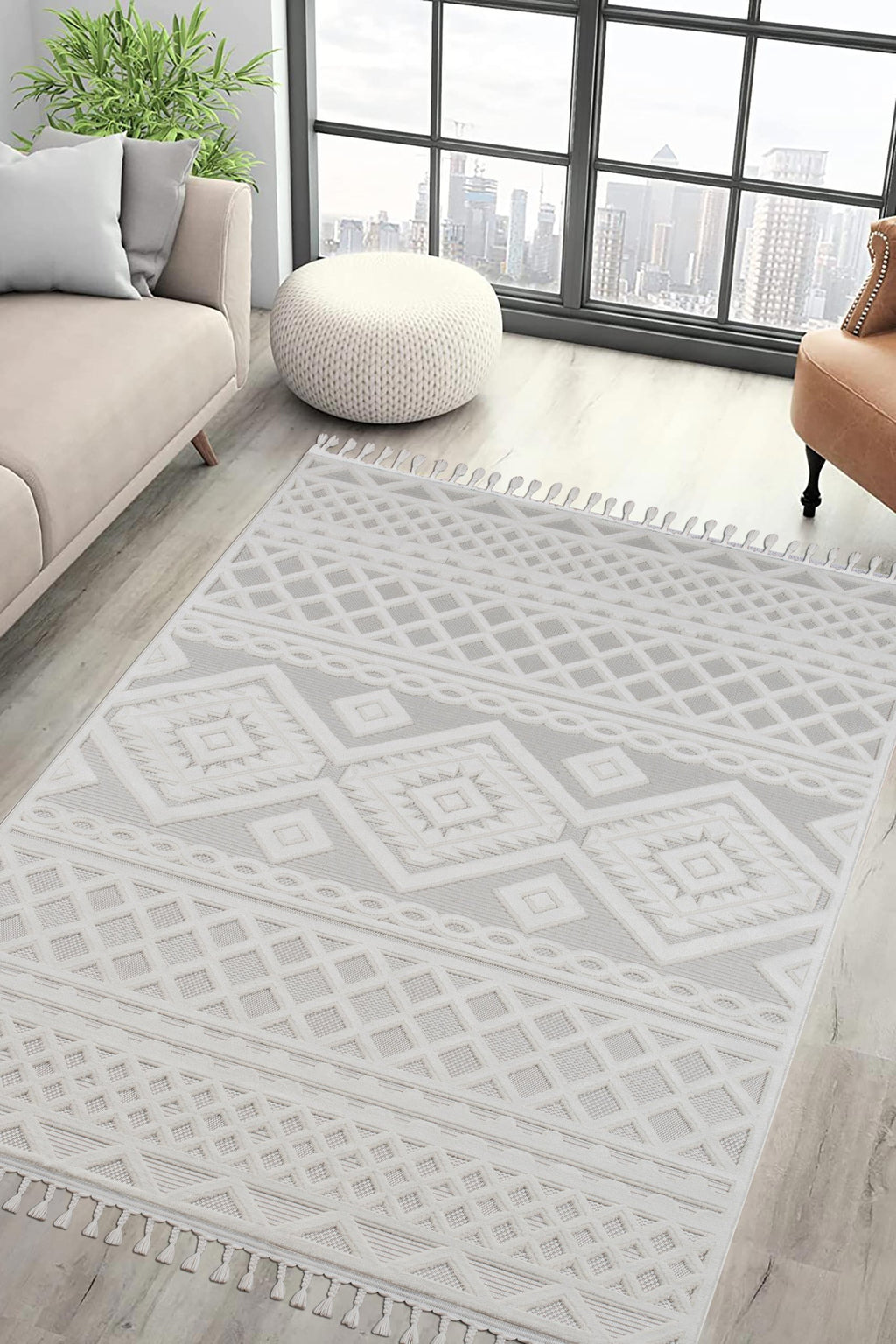 Damia Huurre Rug – White (4)