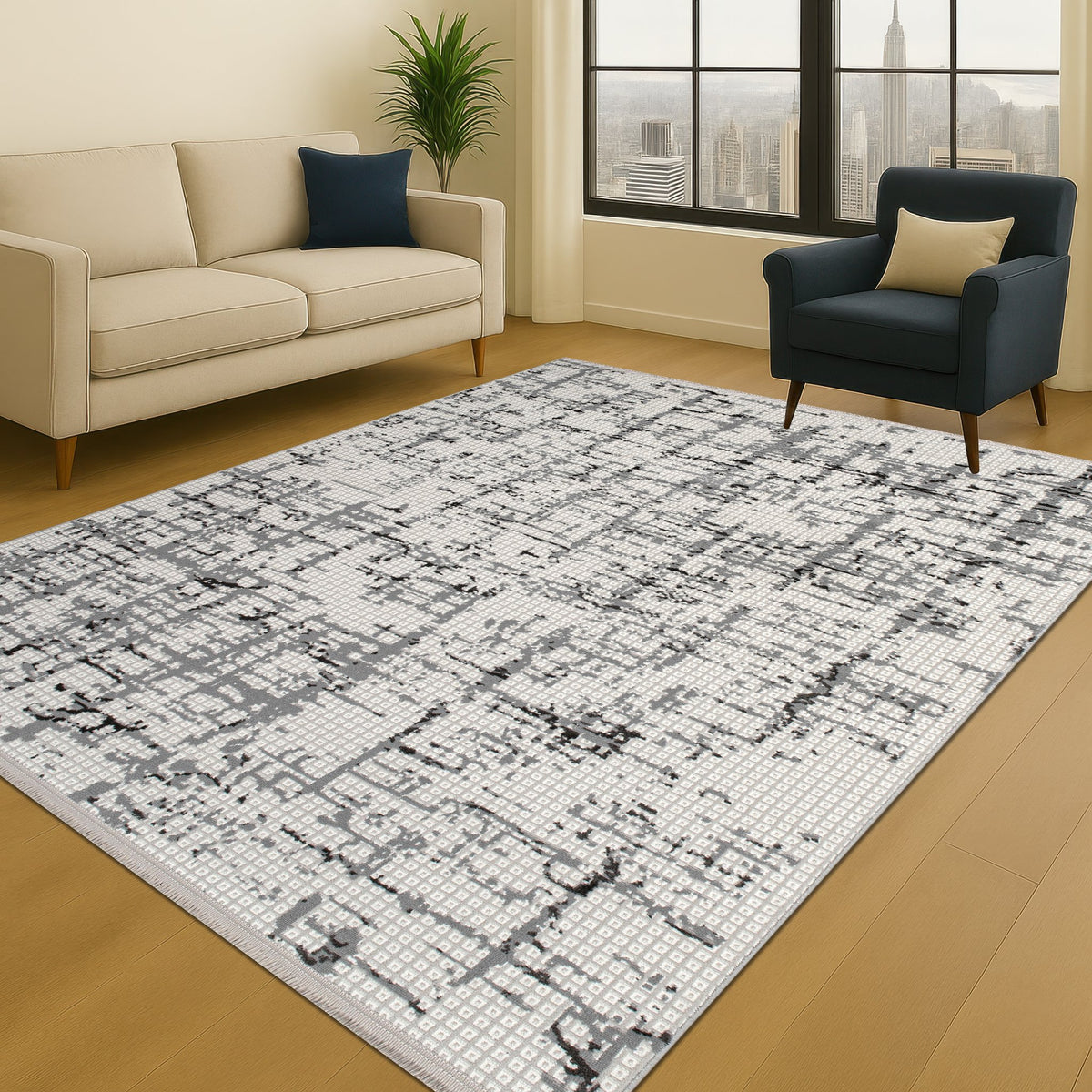 Bodrum Satama Rug – Grey / Dark Grey (4)