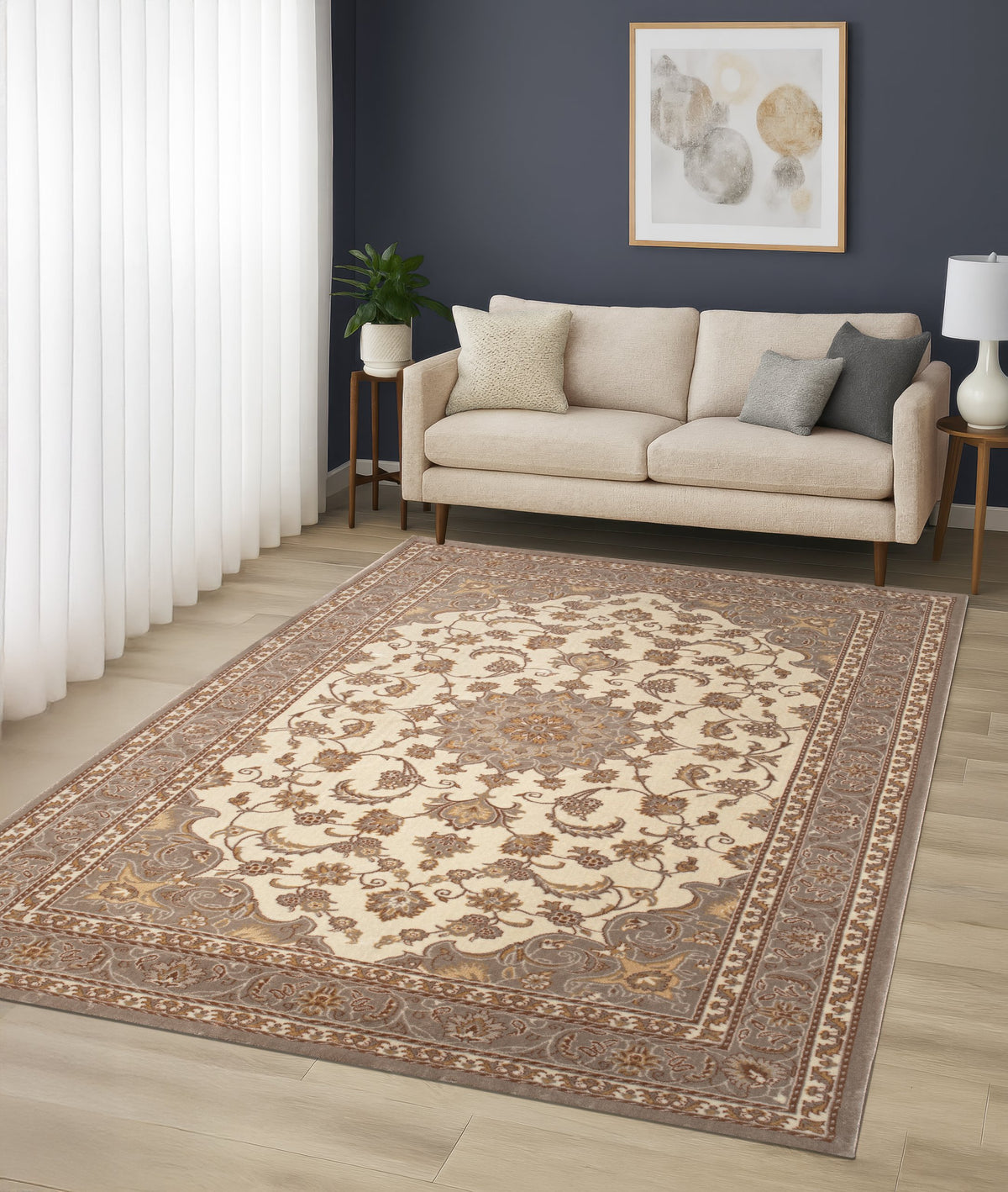 Tabriz Kaarna Rug – Beige (4)