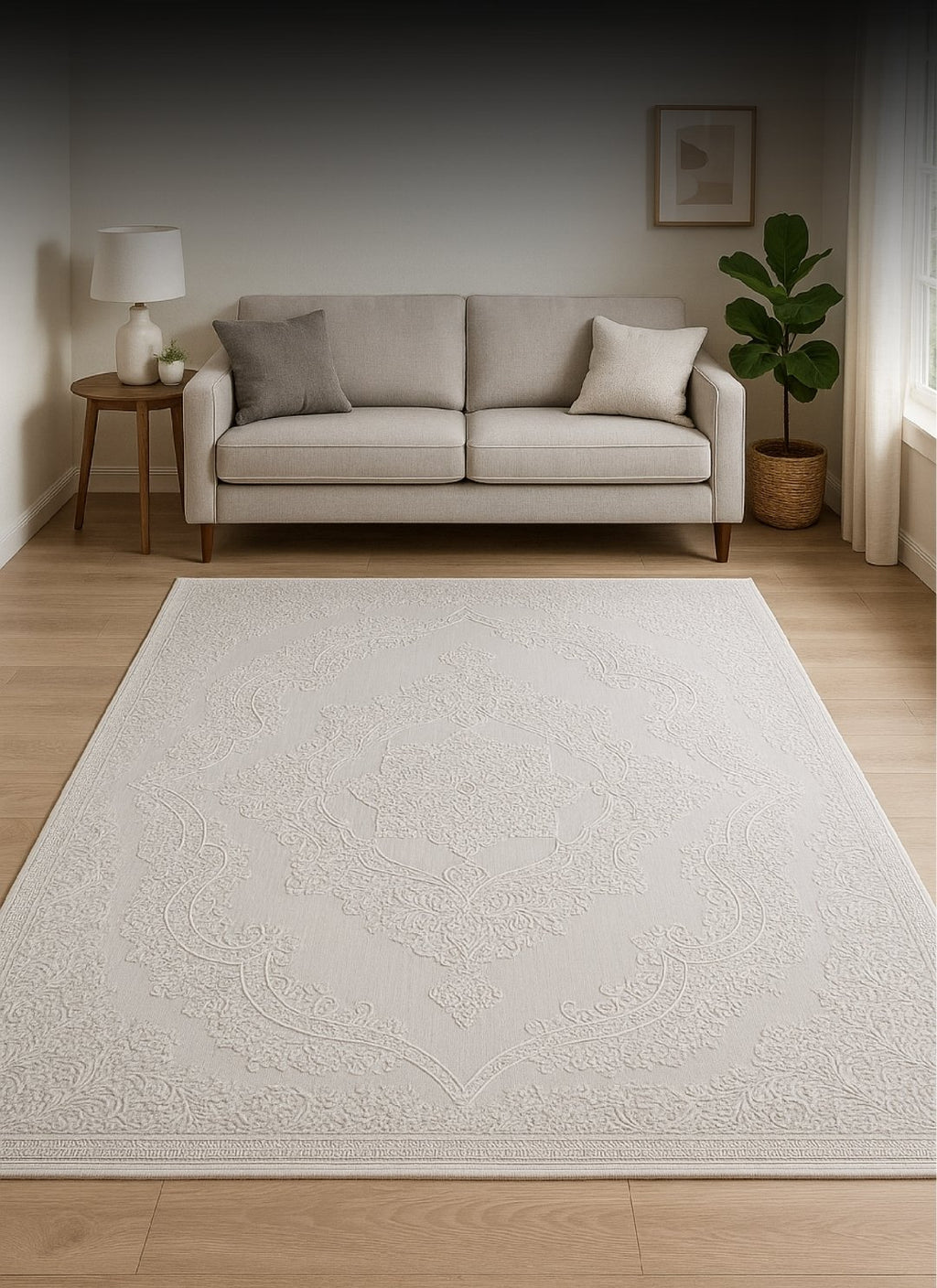 Layla Lux Aamu Rug – Cream (4)